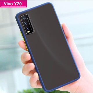 พร้อมส่ง Case VIVO Y20/Y20s/Y20i/Y12S เคสกันกระแทก ปุ่มสีผิวด้าน ขอบนิ่มหลังแข็ง เคสโทรศัพท์ วีโว่ [ ส่งจากไทย ]