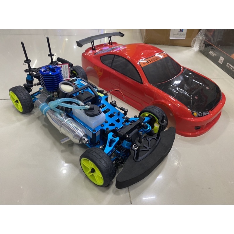 รถบังคับวิทยุน้ำมันHSP Pro 1:10 4WD2.4GHz(RC)เครื่องยนต์ VX-18 2.74CCความเร็ว60-70km/hและเป็นระบบไฟฟ