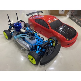 รถบังคับวิทยุน้ำมันHSP Pro 1:10 4WD2.4GHz(RC)เครื่องยนต์ VX-18 2.74CCความเร็ว60-70km/hและเป็นระบบไฟฟ้าอุปกรณ์พร้อมเล่น