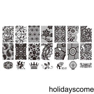 [HCLM] Lace Stamper Nails Art Stamp Stamping Nail Template Flowers Image Printer Plate