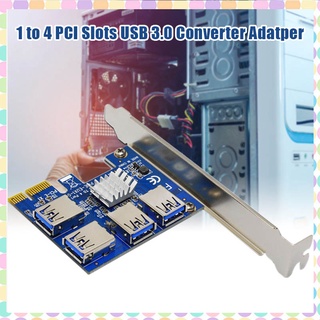 ใหม่ Pci การ์ดขยาย 1 To 4 ช่อง Usb 3.0 อะแดปเตอร์แปลง Pcie การ์ด Riser สําหรับอุปกรณ์มินินิ่ง