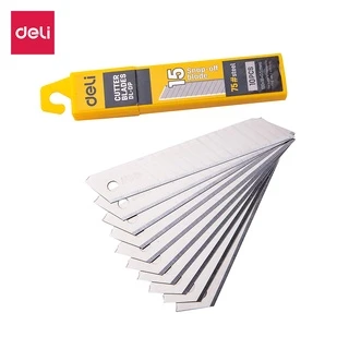 Deli คัตเตอร์ คัตเตอร์เหล็กเล็ก มีดคัตเตอร์ 18mm คัตเตอร์ด้ามแสตนเลส มีดคัตเตอร์ คุณภาพสูง Cutter