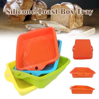 /HK/ Nonstick Square Loaf Pan Homemade Bread Cake Toast Silicone Mold with Wave Pattern Bottom