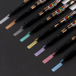 8 Colors Metallic Marker Pen Drawing Pen,For Drawing,Panting, Stone, Ceramic, Glass, Canvas.