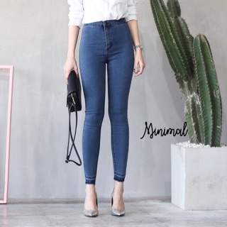 High waist skinny jeans