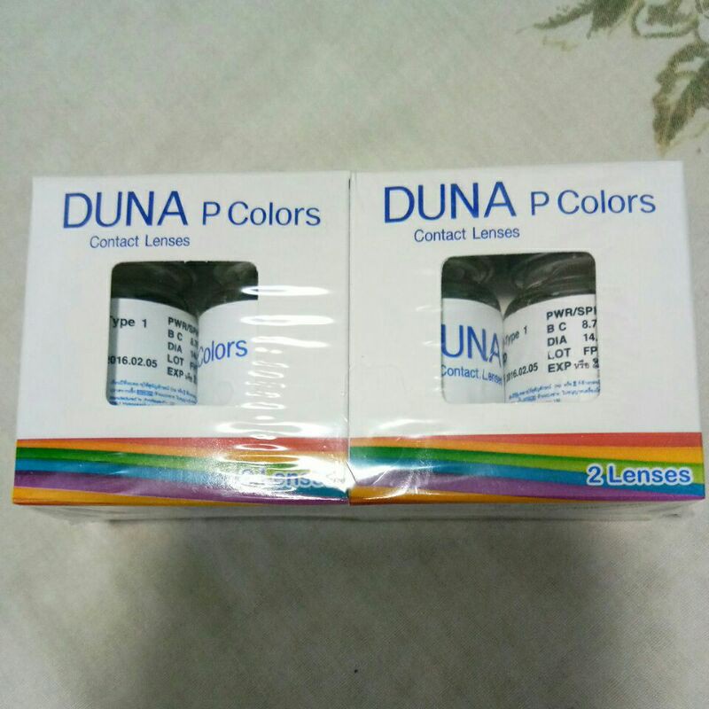 คอนแทคเลนส์ DUNA 2คู่สุดคุ้ม สีดำ  ตาแบ้วๆ คม โต
