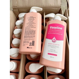 ครีมบำรุงมือและเล็บ Vaseline deep Moisture Hand&amp;Nail Cream 500ml.