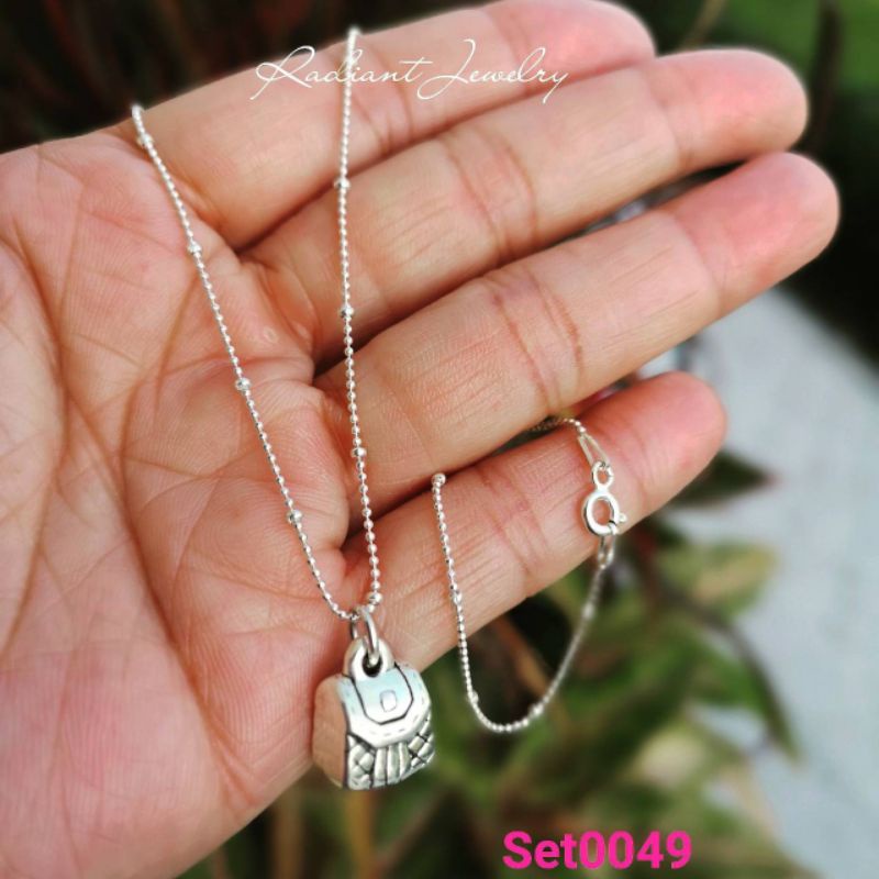สร้อย​ข้อมือ​เงิน​แท้​ สร้อย​เงิน​แท้​92.5​ สร้อย​คอ​เงิน​แท้​พร้อม​จี้​ จี้เงิน​แท้​92.5​ จี้กระเป๋