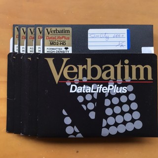 แผ่นดิสก์ floppy disk 5¼ นิ้ว มือสอง Verbatim DataLifePlus MD2-HD