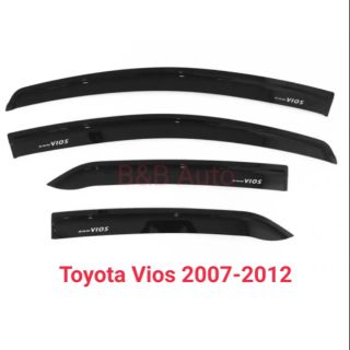 กันสาดประตู Toyota Vios 2007-2012 สีดำ