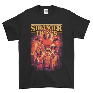 เสื้อผ้าผชWf เสื้อยืดแขนสั้น คอกลม พิมพ์ลายภาพยนตร์ STRANGER THINGS 06 แฟชั่นสําหรับผู้หญิง และผู้ชายS-5XL