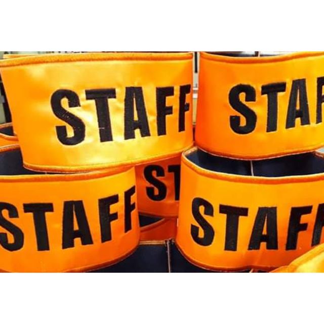 ปลอกแขนStaff #ปลอกข้อแขนStaff ติดตีนตุ๊กแก