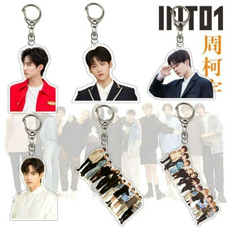 INTO1Zhou Keyu Creative School Bag Pendant พวงกุญแจอะคริลิค