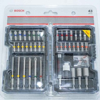 Bosch ชุดดอกไขควง 43 ชิ้น X-line43 #2607017164 ก้านhex 1/4" Bosch (แท้)