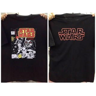 เสื้อยืดคอกลมเสื้อยืด Star Wars T-shirt สตาร์วอร์ส สกรีนหน้าหลัง 03S-4XL