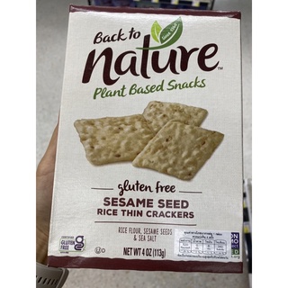 ขนมปังกรอบ รสงา ตรา แบค ทู เนเจอร์ 113 G. Gluten Free Sesame Seed Cracker ( Back to Nature Brand ) กลูเตน ฟรี เซซามิ ซีด แครกเกอร์