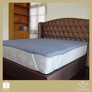 SANTA ผ้ารองกันเปื้อน ที่นอน สีเทา Premium Supersoft Protector