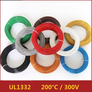 11awg UL1332 PTFE ลวดทองแดงดีบุก หุ้มฉนวนพลาสติก อุณหภูมิสูง สายเคเบิลอิเล็กตรอน DIY