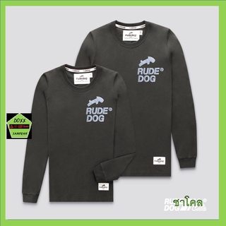 Rudedog เสื้อแขนยาว ชาย หญิง รุ่น 2line สีชาโคล