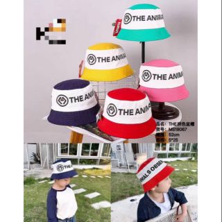 📌Sale📌หมวก Bucket เด็ก ลาย THE ANIMAL สีสดใส หมวกนำเข้า