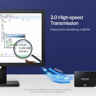 Ugreen สายเคเบิล Sata 3.0 เป็นฮาร์ดดิสก์ไดรฟ์ SSD HDD Sata 50 ซม.
