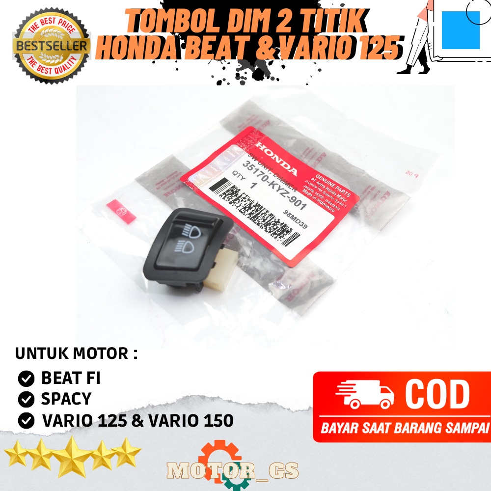 Dim Switch Beat FI, Vario 150 35170-KYZ-901 แท้ stra Honda Motor
