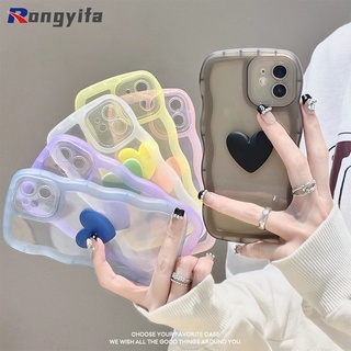 เคสโทรศัพท์มือถือแบบนิ่ม TPU ใส กันรอยเลนส์ ลายคลื่นหัวใจ 3D สีแคนดี้ DIY สําหรับ Honor X40 GT X40i X30 5G X10 8X
