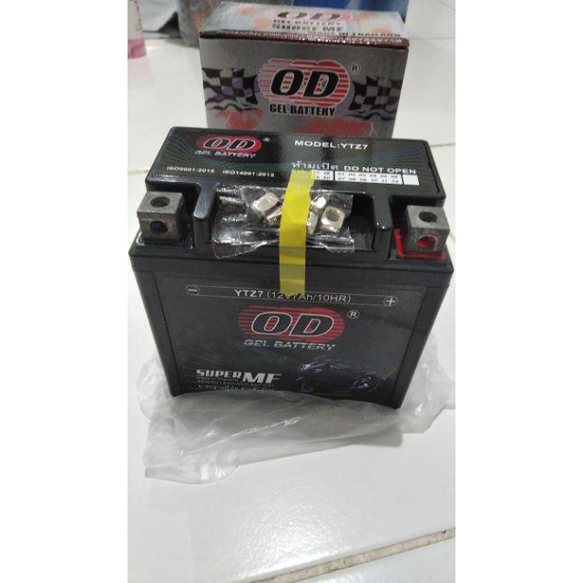 แบตเตอรี่ OD Battery YTZ7 (12V 7A) แบตเตอรี่แห้ง CBR 150, MX, CLICK 125, MSX, NOUVO, FIORE, FLIANO