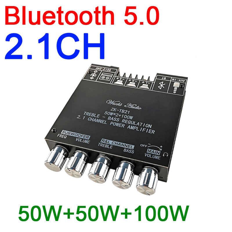 แอมป์จิ๋ว เครื่องขยายเสียง ZK-TB21 กำลังขับ 2*50W + ซัพ 100W รองรับ Bluetooth 5.0 ซิฟTPA3116D2 ระบบ2.1 Channel 2.1ch ราคา ถูกที่สุด ดีลบีเคเค แกลเลอรีภาพที่ 2