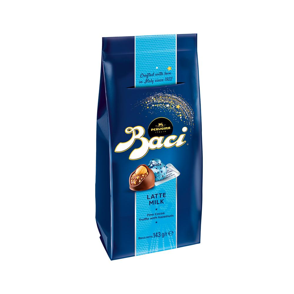 baci perugina latte milk 9043 125g. บาชี เปริจิน่า ลาเต้ มิลค์ 9043 125กรัม merry christmas