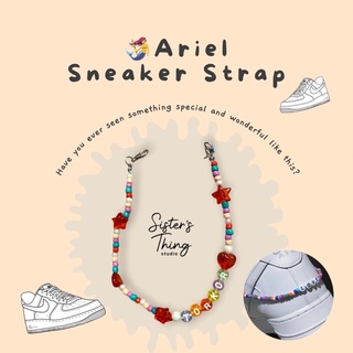 Sister’s Thing Studio 🌈 Ariel Princess🧜‍♀️ Sneaker Strap สายคล้องรองเท้า ชาร์มติดรองเท้าลายเจ้าหญิงเอเรียล