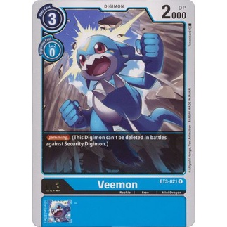 การ์ด Digimon - TCG - Veemon / BT3-021