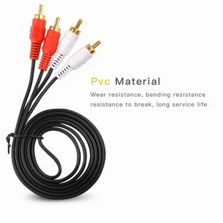 สายสัญญาณเสียง (สาย Audio) Gold Plated 2RCA to 2RCA Cable RCA Audio Cable AV Cable ( 1.5M 3M 5M 10M ) for DVD TV CD
