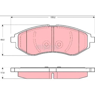 Girling ผ้าเบรคหน้าเชฟโรเลต Chevrolet AVEO /6131719-1/T อะไหล่Optra,อะไหล่CHEV