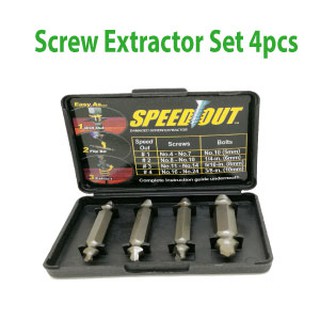 ชุดขันสกรู 4 ชิ้น(Screw Extractor Set 4pcs)