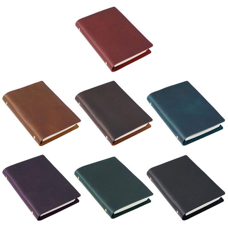 Top A5/A6/A7 Binder Notepad สมุดโน๊ตหนังหลวมเรียงรายสําหรับการเดินทาง Journal