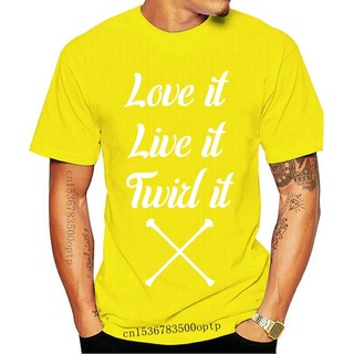 [S-5XL]ขายดี เสื้อยืดลําลอง แขนสั้น พิมพ์ลาย Love it Live it Twirl it Baton Twirler Birthday is and unique สําหรับผู้ชาย