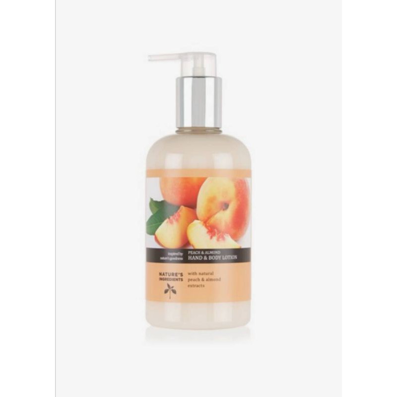 MARKS & SPENCER Peach & Almond Hand & Body Lotion 300 ml.โลชั่นบำรุงมือและผิวกาย กลิ่นพีชและอัลมอนด์