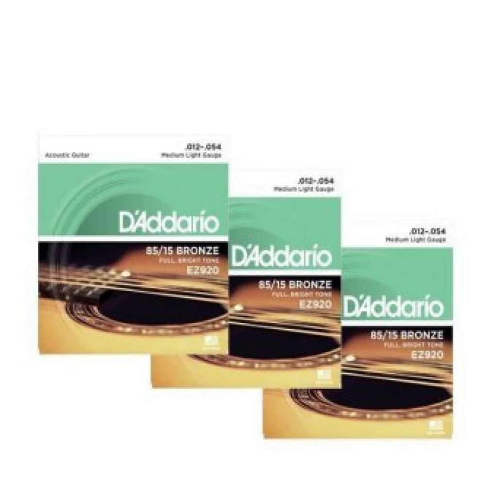 D'addario สายกีตาร์โปร่ง 3 ชุด รุ่น EZ-920