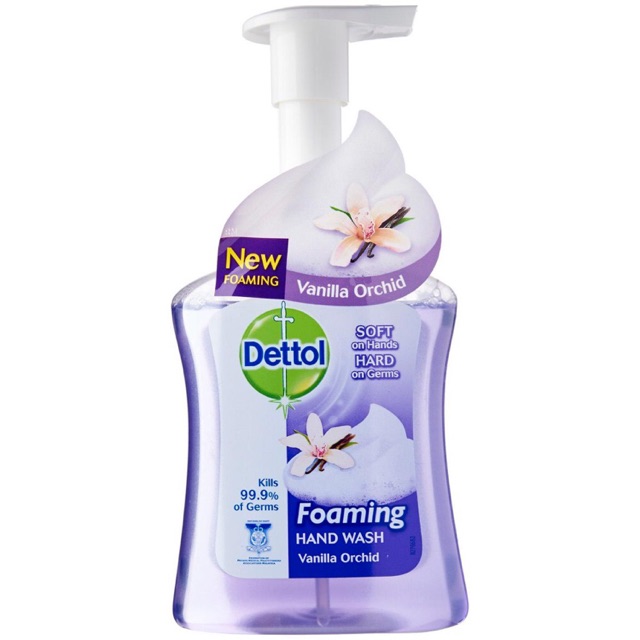 Dettol Foaming Hand Wash Vanilla Orchid Soap เดทตอล สบู่โฟมล้างมือ สูตรวานิลลาออร์คิดส์ (250 มล.)