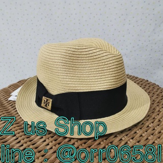 TORY BURCH CLASSIC GROSGRAIN FEDORA HAT.