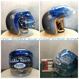 TDC Bubble visor ชิวบับเบิ้ลสีฟ้าพร้อมบานยก (เฉพาะชิวหน้า)