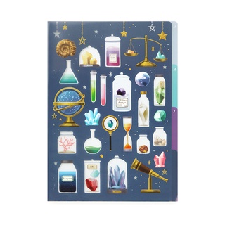 MIDORI 3 Pockets Clear Folder &lt;A4&gt; Science Tools (D35357006) / แฟ้ม 3 ช่อง A4 ลายอุปกรณ์วิทยาศาสตร์ แบรนด์ MIDORI