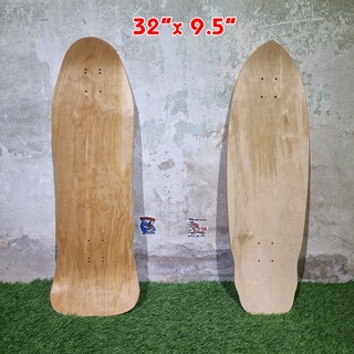 [0301] แผ่นไม้สเก็ตบอร์ด 32" เคิฟหัวท้าย ข้าง รับอุ้งเท้า ทรงผอม พริ้วๆ surf skate deck nose tail concave