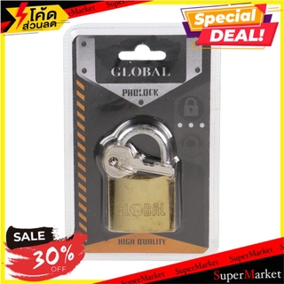 ✨ขายดี✨ กุญแจสปริง GLOBAL 38 MM สีทองเหลือง กุญแจคล้อง SPRING PADLOCK GLOBAL 38 MM POLISHED BRASS