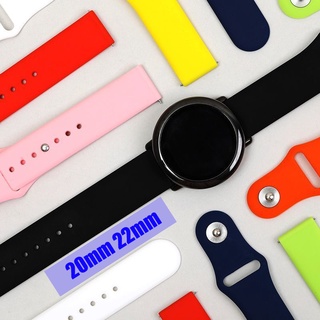 20mm 22mm Xiaomi mi watch Strap Silicone Haylou LS02 Amazfit Huawei GT2 GT3 Samsung Garmin Ticwatch Realme Bracelet Band