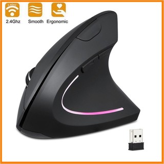 เมาส์เล่นเกมไร้สาย Ergonomic Vertical Wireless Mouse 1600 DPI USB Optical Mice For PC Notebook เม้าส์ ssub