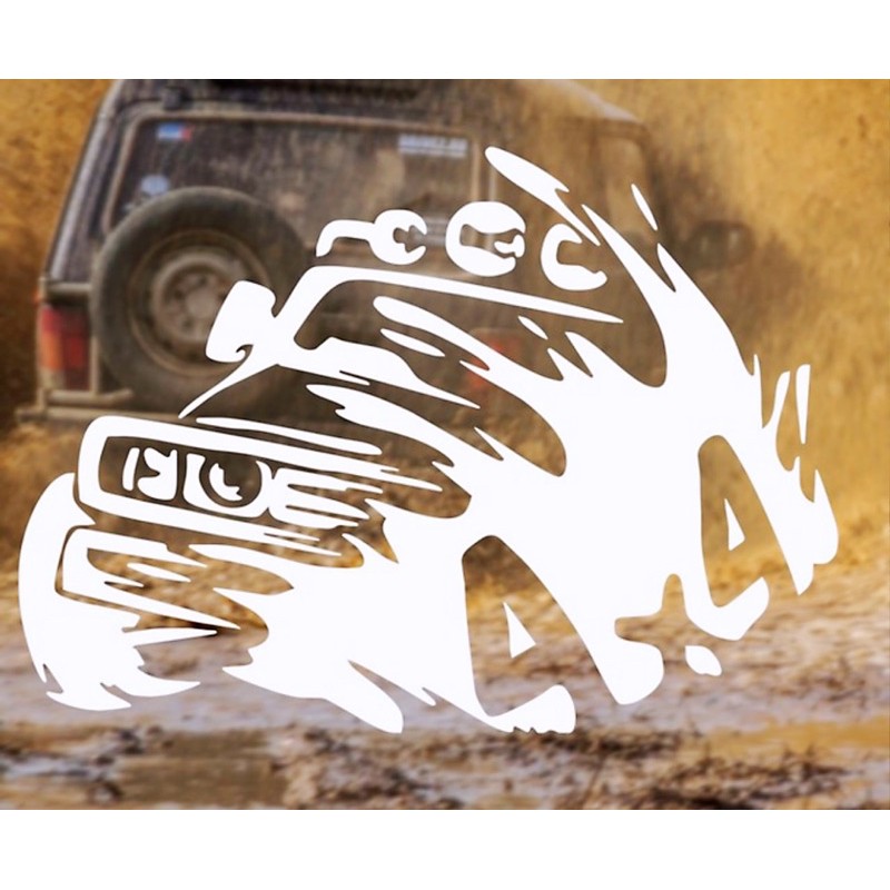(Ready Stock) S740# 4x4 Off Road Car Graphics Vinyl Decals Sticker