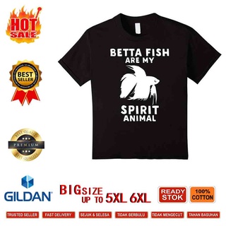 Chonghaijia Xs-4Xl-5Xl-6Xl เสื้อยืดลําลองสําหรับผู้ชายแขนสั้นพิมพ์ลาย Betta Fishs Are My Spirit Animal