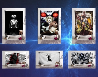 ผ้าแขวนพื้นหลัง ลายการ์ตูนอนิเมะ Death Note สําหรับแขวนตกแต่ง